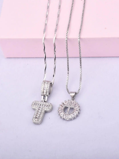 Initials Necklace with Box, 26 Letters Pendant Necklace, Alphabet Letter Necklace for Women & Girls, Fashion Jewelry for Party, Daily Decor, Trendy All-match & Exquisite Jewelry for Birthday Gift, Personalized Initial Necklace, Fashionable Accessory
