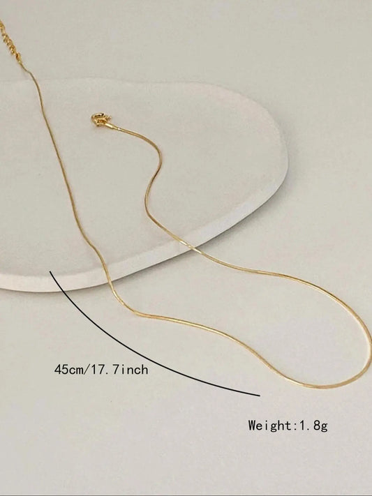 Minimalist Elegant Matching Necklace, Summer 2024 Trendy Stainless Steel Chain Necklace for Women for Gift, Dainty Minimalist Design Jewelry for Daily Wear, Fashion Jewelry Party, Fashion Accessory Necklace