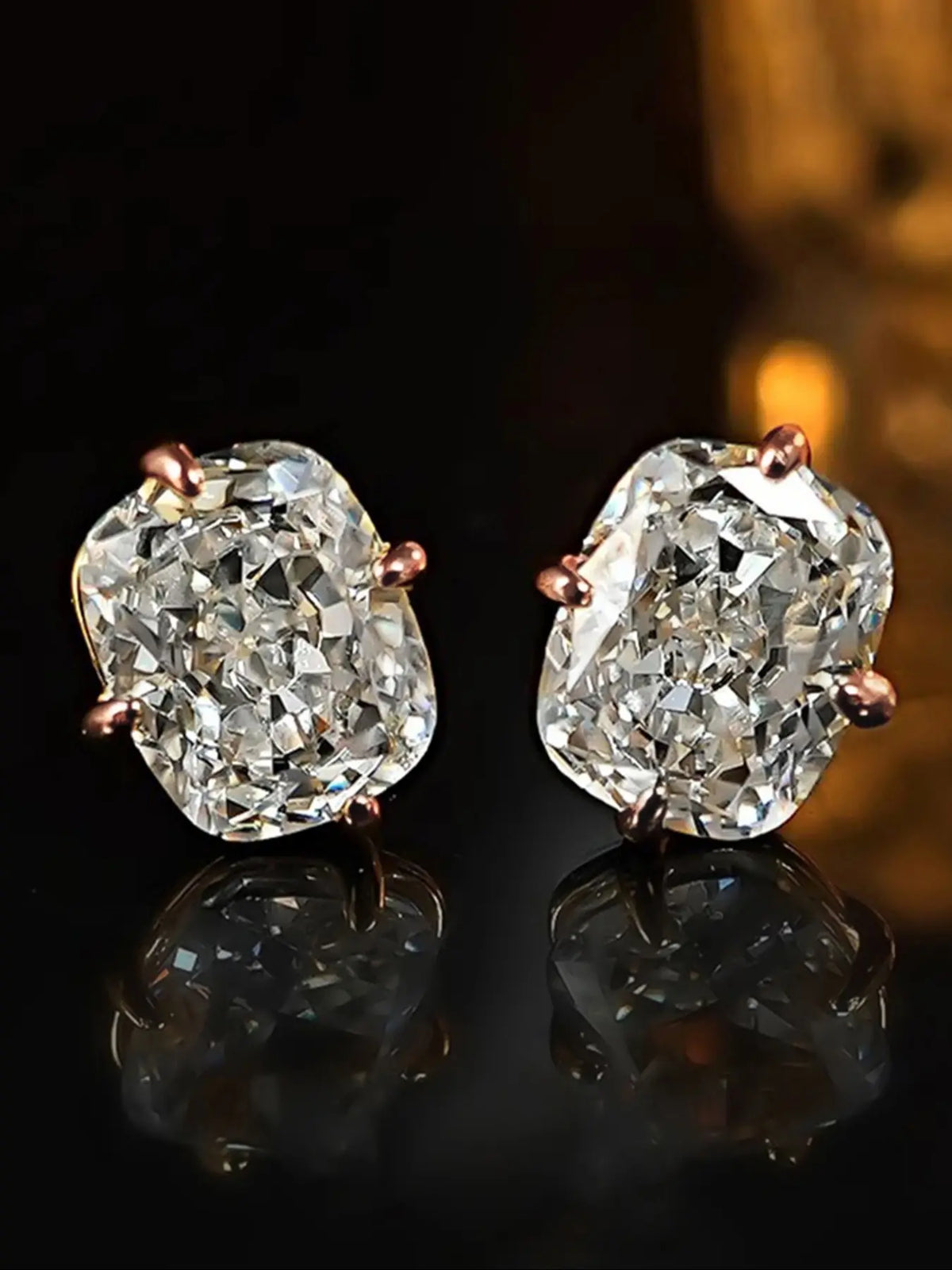 1 Pair Romantic Cubic Zirconia Stud Earrings With Zirconia For Women For Party Engagement Anniversary Jewelry Valentine's Day Gift Bride Earrings