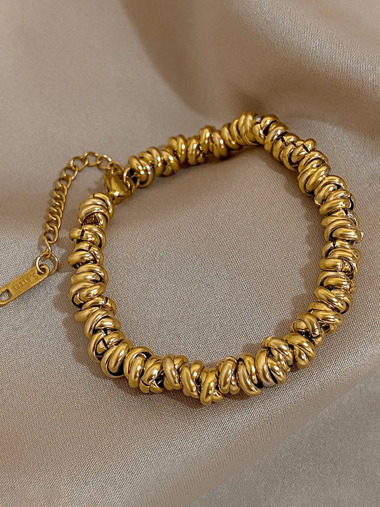 Vintage Adjustable Twisted-Chain Bracelet for Women and Girls, Ideal Gift for Various Occasions
