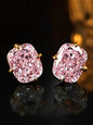 1 Pair Romantic Cubic Zirconia Stud Earrings With Zirconia For Women For Party Engagement Anniversary Jewelry Valentine's Day Gift Bride Earrings