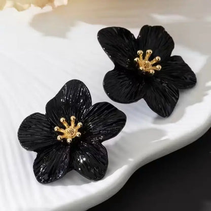 Women's Petal Stud Earrings - European-American Cross-Border Hot-Seller, Trendy Exaggerated Design, Earrings for Women
