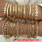 Women's Vintage Geometric Stacking Bracelets Unisex Jewelry - 5/11/18 Pcs, 11pcs Mix with Braided Pearls, Crystal Beaded Bracelet, Multi-Layered Zinc Alloy Accessories for Daily Casual Wear