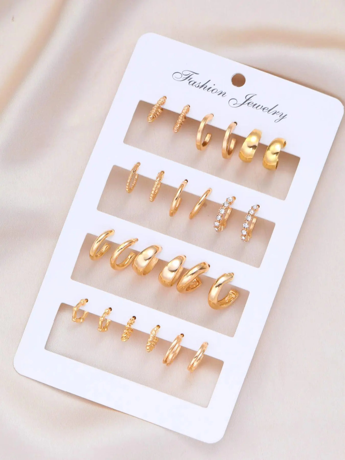 Simple Plain Zinc Alloy Earrings Set, Hoop Shape Earrings, Fashionable and Versatile Daily Casual Accessories for Girls Women, Trendy All-match & Exquisite Dainty Jewelry for Birthday Gift