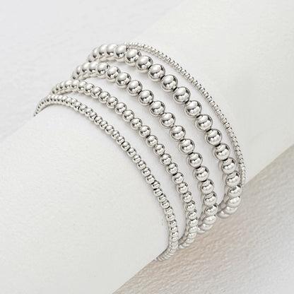 17KM Women's Gold Plated Beaded Bracelet - Adjustable, Waterproof Costume Jewelry, Everyday Wear Bracelet Stacks, Ideal Gifts for Sohochic Casual Accessory Enthusiasts