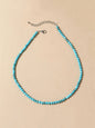 Women's Boho Minimalist Beaded Necklace, Casual Trendy Jewelry, Dainty Boho Necklace, Adjustable Elastic Lightweight Summer Jewelry for Parties, Vacations, and Casual Wear