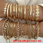 Women's Vintage Geometric Stacking Bracelets Unisex Jewelry - 5/11/18 Pcs, 11pcs Mix with Braided Pearls, Crystal Beaded Bracelet, Multi-Layered Zinc Alloy Accessories for Daily Casual Wear