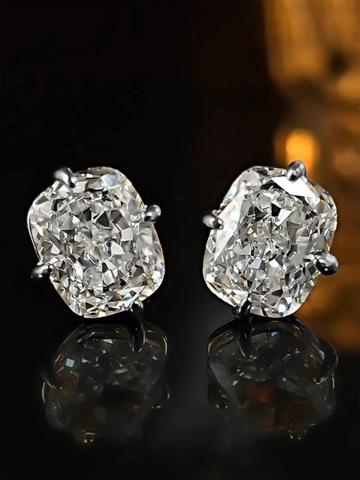 1 Pair Romantic Cubic Zirconia Stud Earrings With Zirconia For Women For Party Engagement Anniversary Jewelry Valentine's Day Gift Bride Earrings