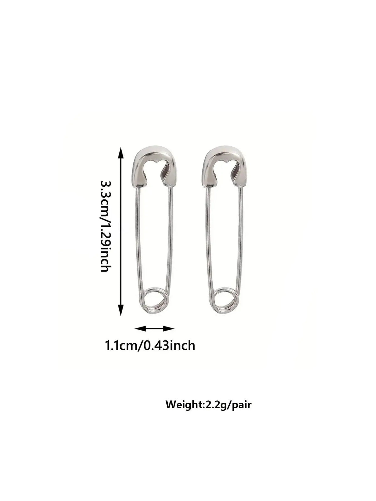 Punk Style Pin Design Earrings, Fashionable Earrings, High Quality Earrings for Women & Girls, Trendy All-match & Exquisite Jewelry for Birthday Gift, Fashionable Jewelry Accessories