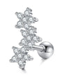 Women's 16 Gauge Cartilage Earring Studs Flower Earrings with Sparkling Cubic Zirconia Flower Design, Hypoallergenic Stainless Steel Dainty Sparkly Conch Tragus Helix Piercing Jewelry for Daily Wear & Parties, Trendy Accessories Daily Gift Earrings