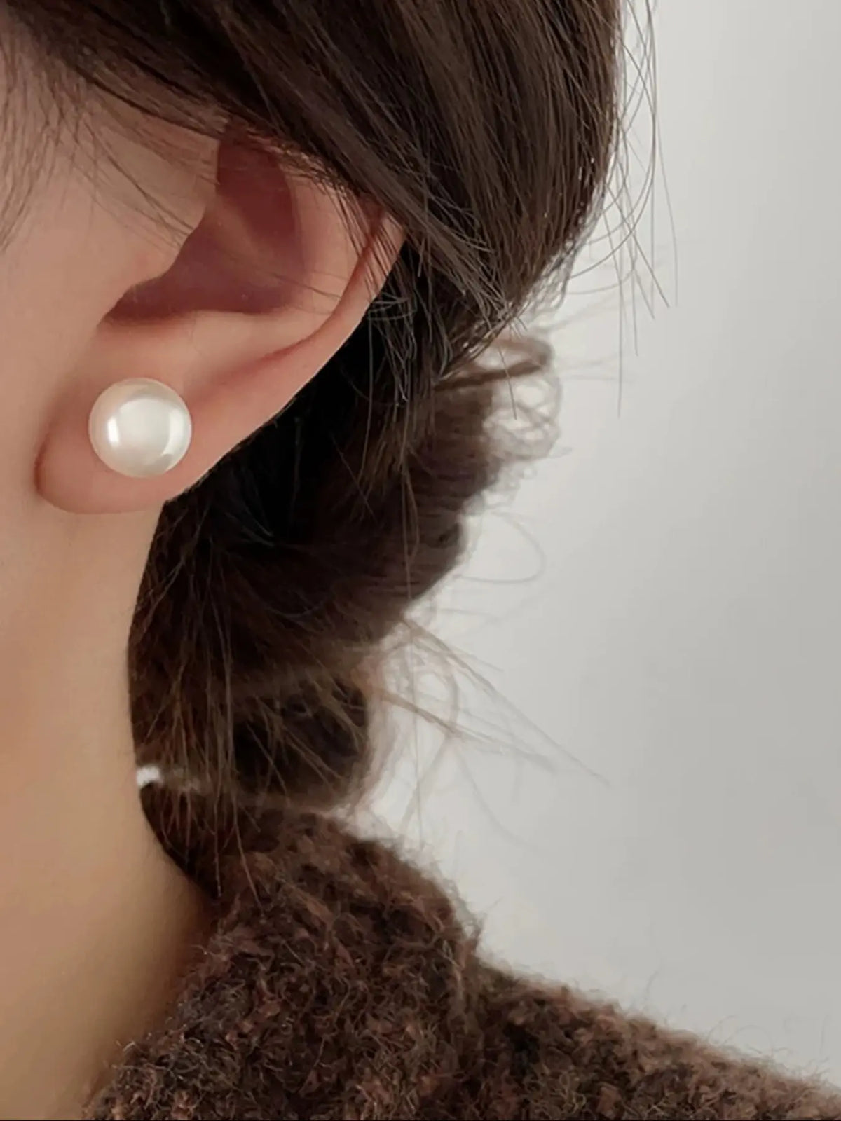Women's Elegant Faux Pearls Stud Earring Set, 3 Pairs French Vintage Design Earrings, Classic Style Earrings, High-Quality Jewelry for Daily Wear & Special Occasions, Studs Earrings