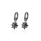 Spiked Ball Dangling Huggie Hoop Earrings - Pair - 316L Stainless Steel