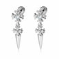KUTLAN Angel Wing CZ Stud Earrings Pair, 18G Piercing Ear Jewelry, Sparkly Curated Ear Stack Accessory for Lobe Piercing Daily Party Wear