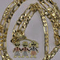 Gold Plated Chain and Pendant Set - 22" 4mm Chain with Tricolor Charms for Boys & Girls - Perfect Gift for Mom Aunt Niece Daughter