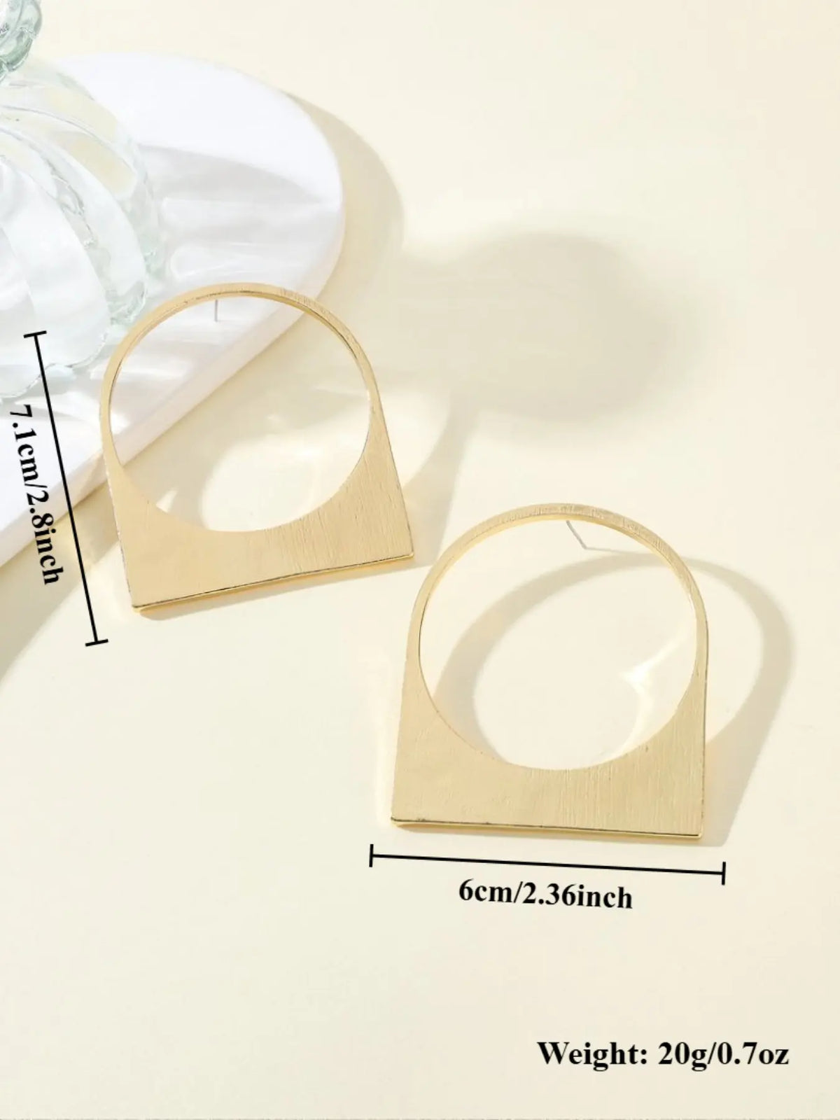 Fashionable Geometric Hollow Out Round Metal Large Hoops Shape Earrings for Women, Simple Party Club Personality Versatile Earrings Ear Hoops, Fashion Jewelry Party