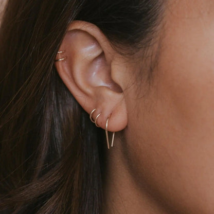 Hello Adorn Tiny Horseshoe Earrings - Any Occassion Dainty Jewelry - Women's Fashion Accessory