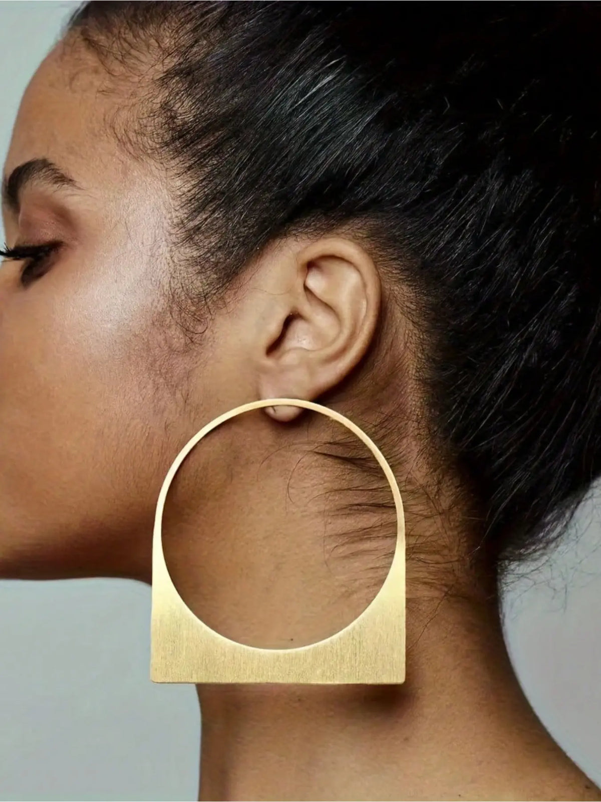 Fashionable Geometric Hollow Out Round Metal Large Hoops Shape Earrings for Women, Simple Party Club Personality Versatile Earrings Ear Hoops, Fashion Jewelry Party