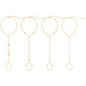 17KM 3Pcs New Dainty Stackable Ring Hand Chain, Adjustable 14K Gold-Plated Trendy Bracelets for gift summerwins, Gold Stacked Bracelets, Layered Gold Bracelets