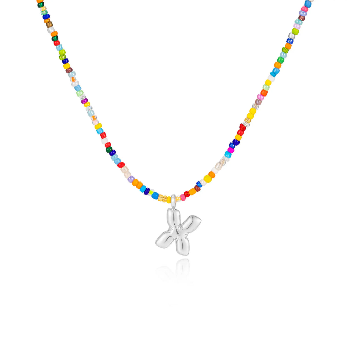 VRIUA Women's Adjustable Beaded Bubble Letter Choker - Personalized Initial Necklace, Handmade Dainty Casual Daily Beach Jewelry, Gifts for Women Lover's Accessory