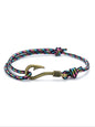 Men's Vintage Fish Hook Design Braided Bracelet, Adjustable Handmade Nautical Bracelet, Fashion Accessories for Men & Boys, Fashionable Bracelet, Trendy Stackable Bracelet, Bracelet Jewelry, Fashionable Bracelet Style