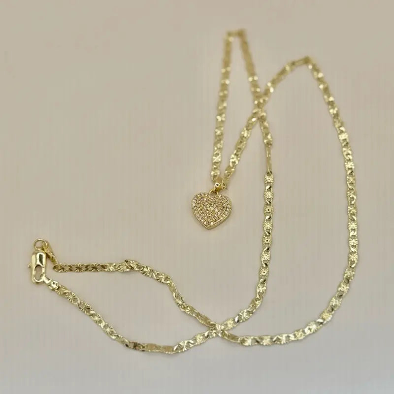 Small Heart Pedant Necklace Gold Plated Available Sizes women s