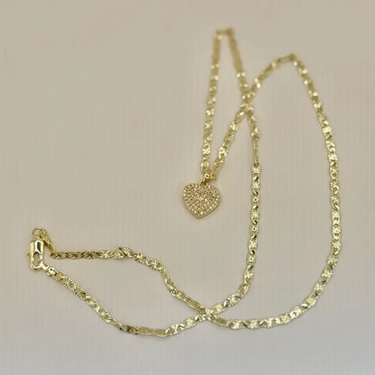 Small Heart Pedant Necklace Gold Plated Available Sizes women s