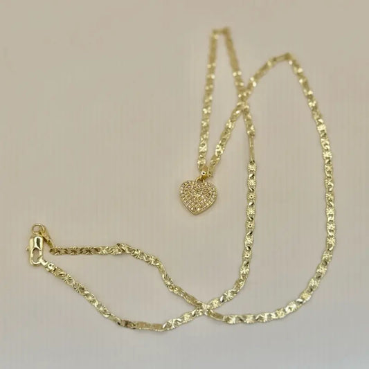Small Heart Pedant Necklace Gold Plated Available Sizes women s