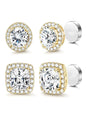 Women's Elegant Rhinestone Clip Earrings Set, High-Quality Stainless Steel, Perfect for All Seasons, DIY Party Accessories