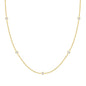 PAVOI Layering Necklace for Women, 14K Gold Plated Station CZ Chain