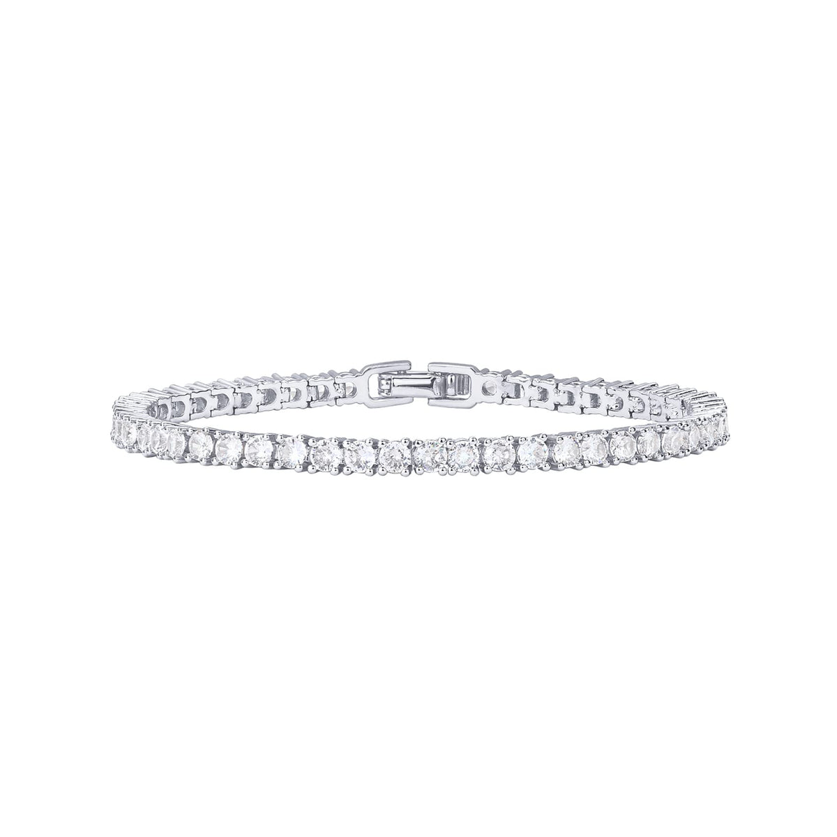 PAVOI 14K Gold Plated 3mm Cubic Zirconia Classic Tennis Bracelet | Gold Bracelets for Women