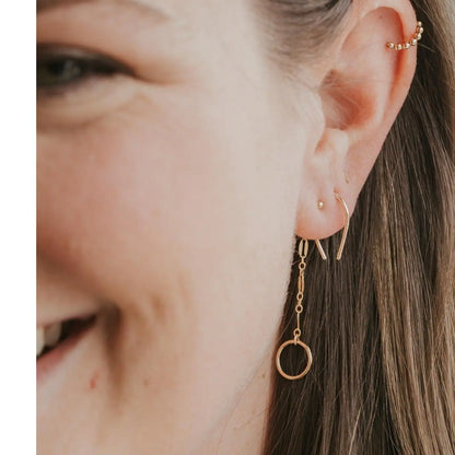 Hello Adorn Tiny Horseshoe Earrings - Any Occassion Dainty Jewelry - Women's Fashion Accessory