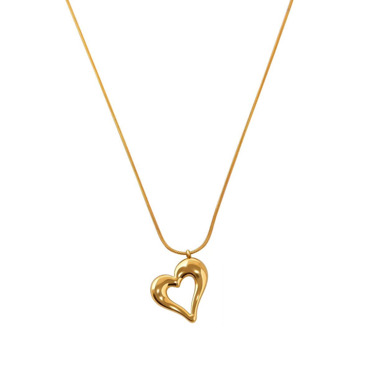 18K Gold Plated Irregular Pendant Chunky Statement Necklace for Women