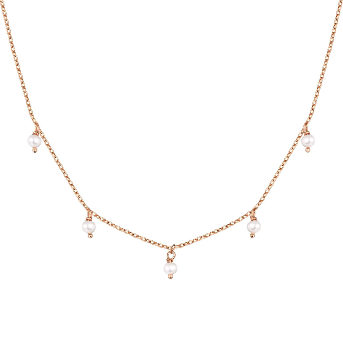 PAVOI Layering Necklace for Women, 14K Gold Plated Station CZ Chain