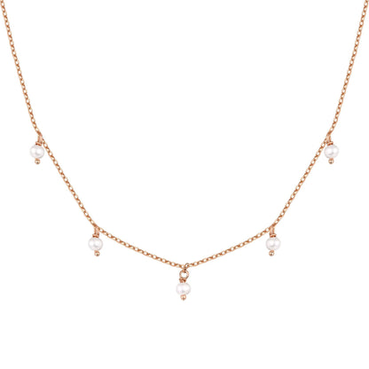PAVOI Layering Necklace for Women, 14K Gold Plated Station CZ Chain