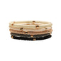 GOOJIDS Surfer Heishi Clay Bead Bracelets for Women Bohemian Stackable Gold Plated Beaded Stretch Bracelets Elastic Layering Friendship Bracelets Set Boho Jewelry