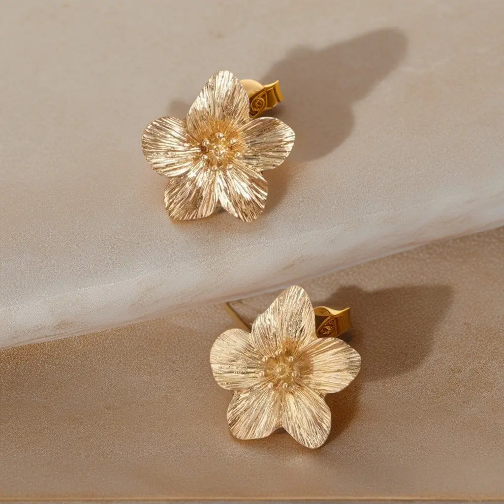 Women's Petal Stud Earrings - European-American Cross-Border Hot-Seller, Trendy Exaggerated Design, Earrings for Women
