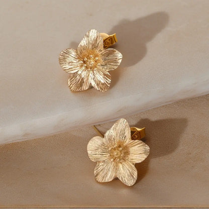 Women's Petal Stud Earrings - European-American Cross-Border Hot-Seller, Trendy Exaggerated Design, Earrings for Women