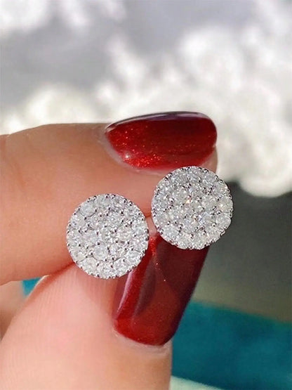 Rhinestone Decorated Stud Earrings, Fashionable Earrings for Women, Daily Clothing Decor, Birthday Gift, Ear Studs