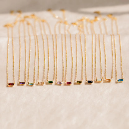 Dainty Diamond Necklace by Caitlyn Minimalist - Elegant Crystal Charm Necklace in Gold & Silver - Classic Solitaire Necklace - Minimalist Jewelry - Gift for Her