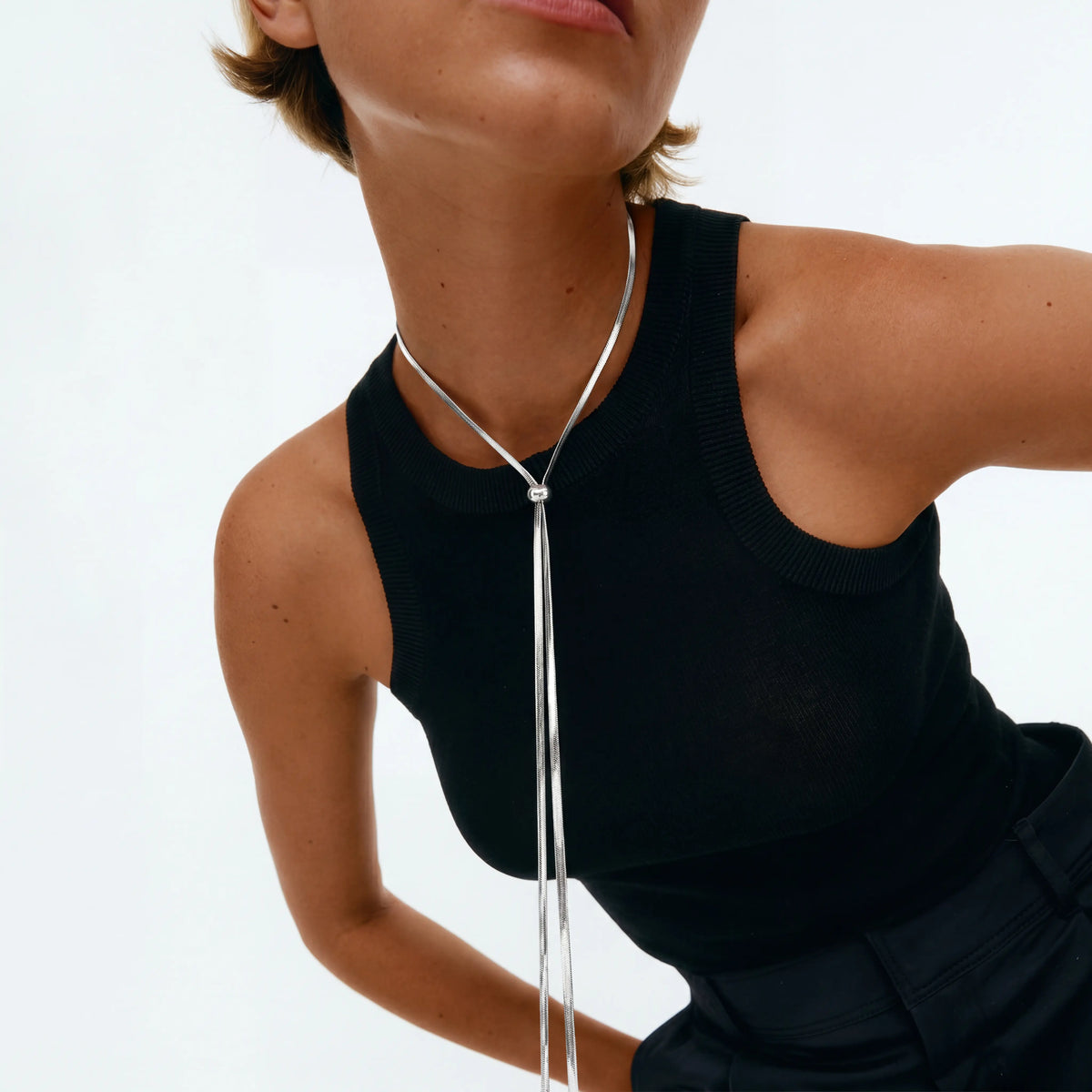 Tewiky 14K Gold Plated 39 inches Lariat Long Gold Necklace for Women Adjustable Snake Chain with Bead Dress Sweater Chain 14K Gold Plated Y-Shaped Drop Dangle Prom Jewelry Gold summer outfits Gifts, Jewelry For Women, Gold Jewelry