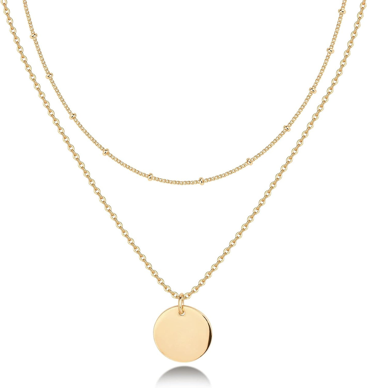 PAVOI 14K Gold Plated Layering Necklaces for Women, Cute Motif Pendants
