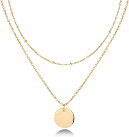 PAVOI 14K Gold Plated Layering Necklaces for Women, Cute Motif Pendants