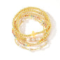 14K Gold Plated Pearl Beaded Cross Bracelets Stack Set for Women,Stretch Boho Colorful Christian Beads Ball Jewelry Friendship Summer Trendy Gift