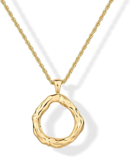 PAVOI 14K Gold Plated Dainty Statement Pendant Necklaces for Women