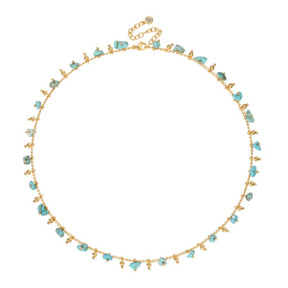 MTMY Beaded Necklaces for Women 14K Gold Plated Dainty Colorful Green/Rose Beaded Pearl Choker Necklace Delicate Boho Choker Necklace Jewelry Gift