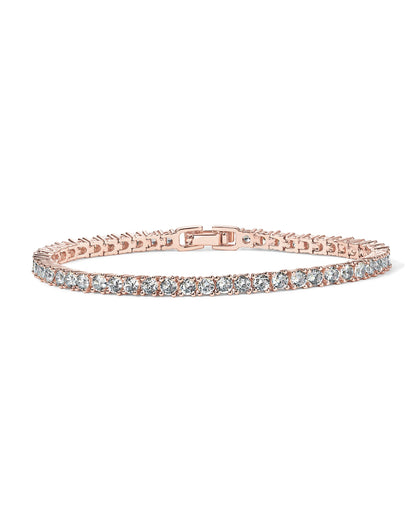 PAVOI 14K Gold Plated 3mm Cubic Zirconia Classic Tennis Bracelet | Gold Bracelets for Women