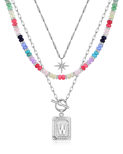 MJartoria Layered Initial Necklaces for Women