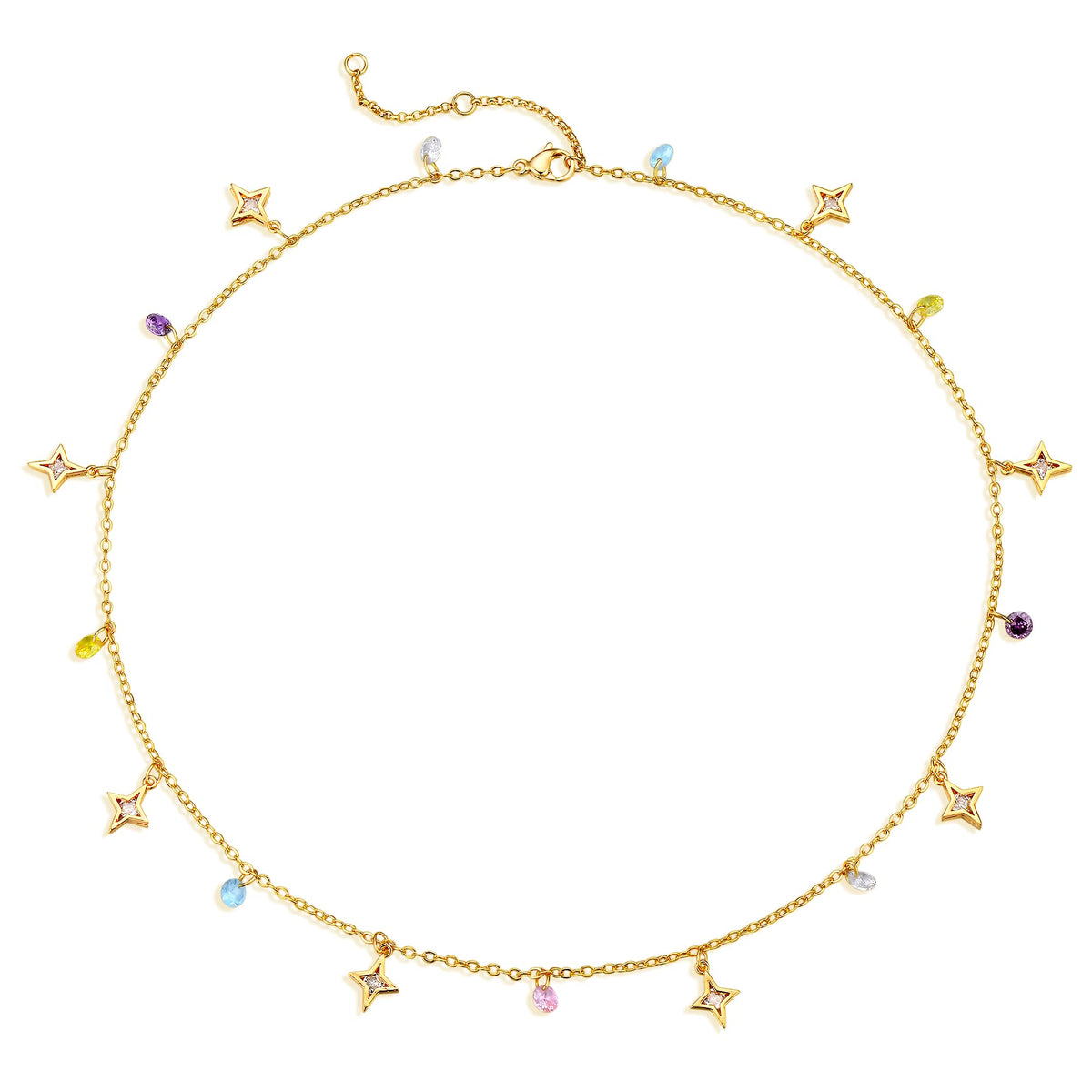 MTMY Beaded Necklaces for Women 14K Gold Plated Dainty Colorful Green/Rose Beaded Pearl Choker Necklace Delicate Boho Choker Necklace Jewelry Gift