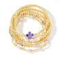 14K Gold Plated Pearl Beaded Cross Bracelets Stack Set for Women,Stretch Boho Colorful Christian Beads Ball Jewelry Friendship Summer Trendy Gift