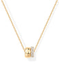 PAVOI 14K Gold Plated Pendant Necklace for Women, CZ Rondelle Pendants
